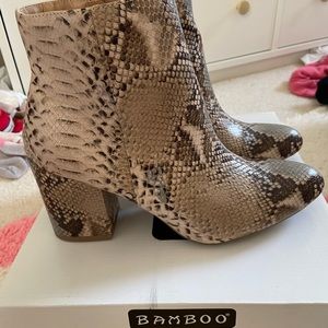 Snakeskin Booties size 8.5